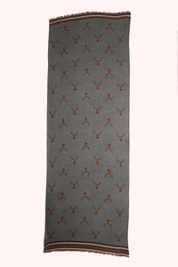 Highland Stag Wool Scarf - Green | SVEŽElife