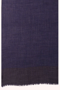 Midnight Blue Classic Checks Woven Wool Scarf - Blue Grey | SVEŽElife