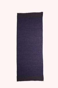 Midnight Blue Classic Checks Woven Wool Scarf - Blue Grey | SVEŽElife