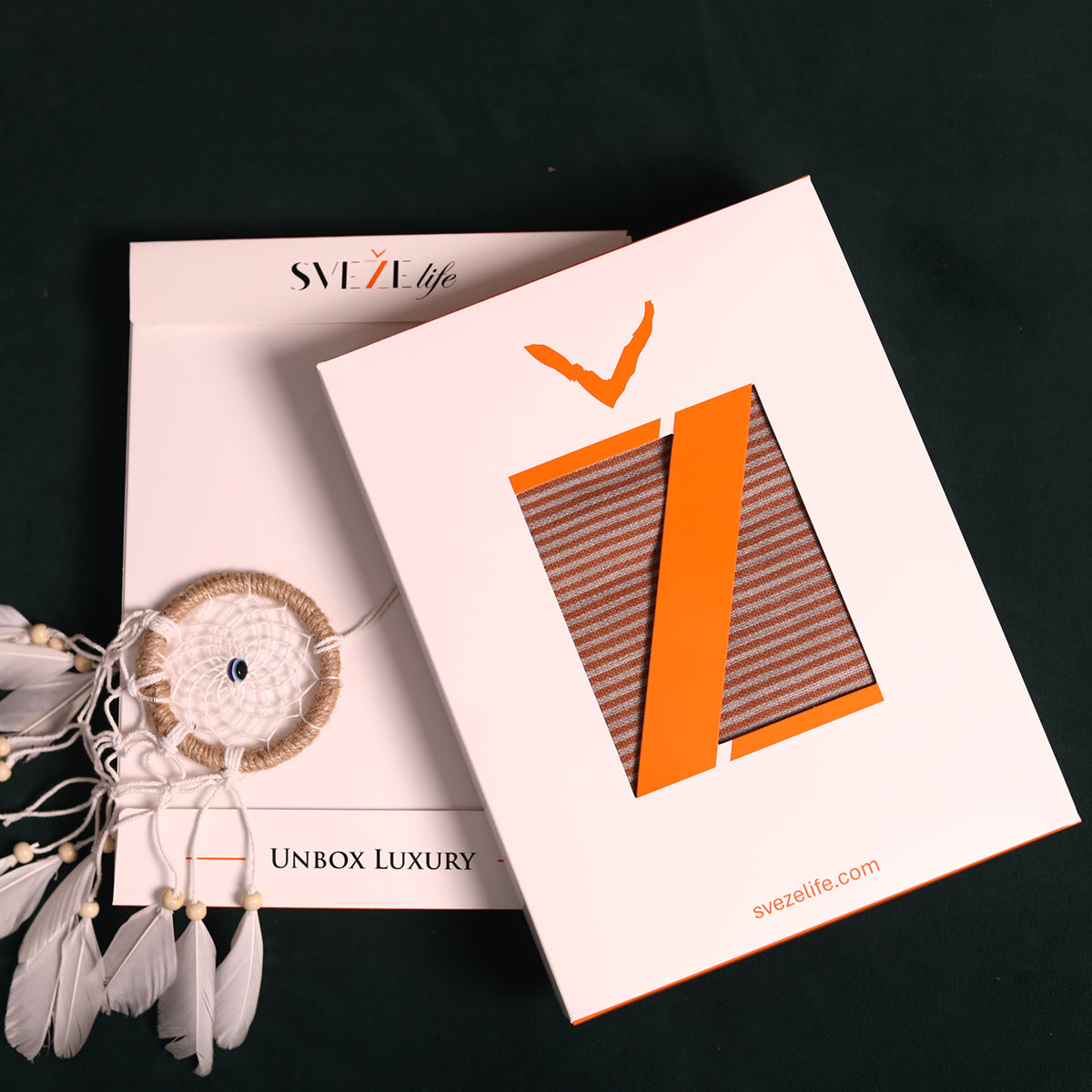 Serene Stride Stripes Wool Scarf - Beige Orange | SVEŽElife