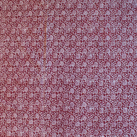 Lotus Flower Hand-block Print Area Rug - Red