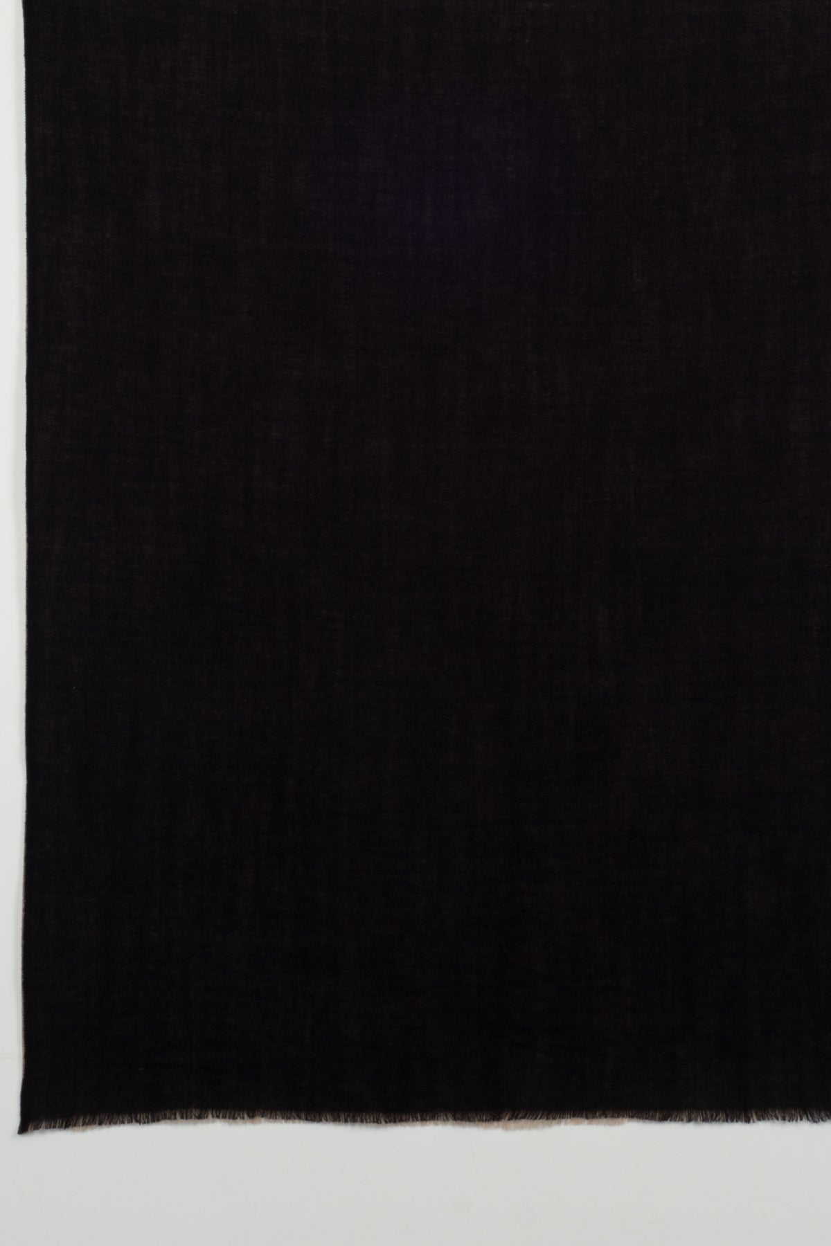 Reversible Merino Wool Scarf - Black Beige