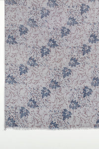 Leaves and Twigs Merino Wool Scarf - Grey