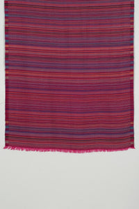 Vivid Stripes Reversible Cashmere Wool Scarf – Pink Multi | SVEŽElife