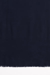 Diamond Weave Merino Wool Scarf - Navy